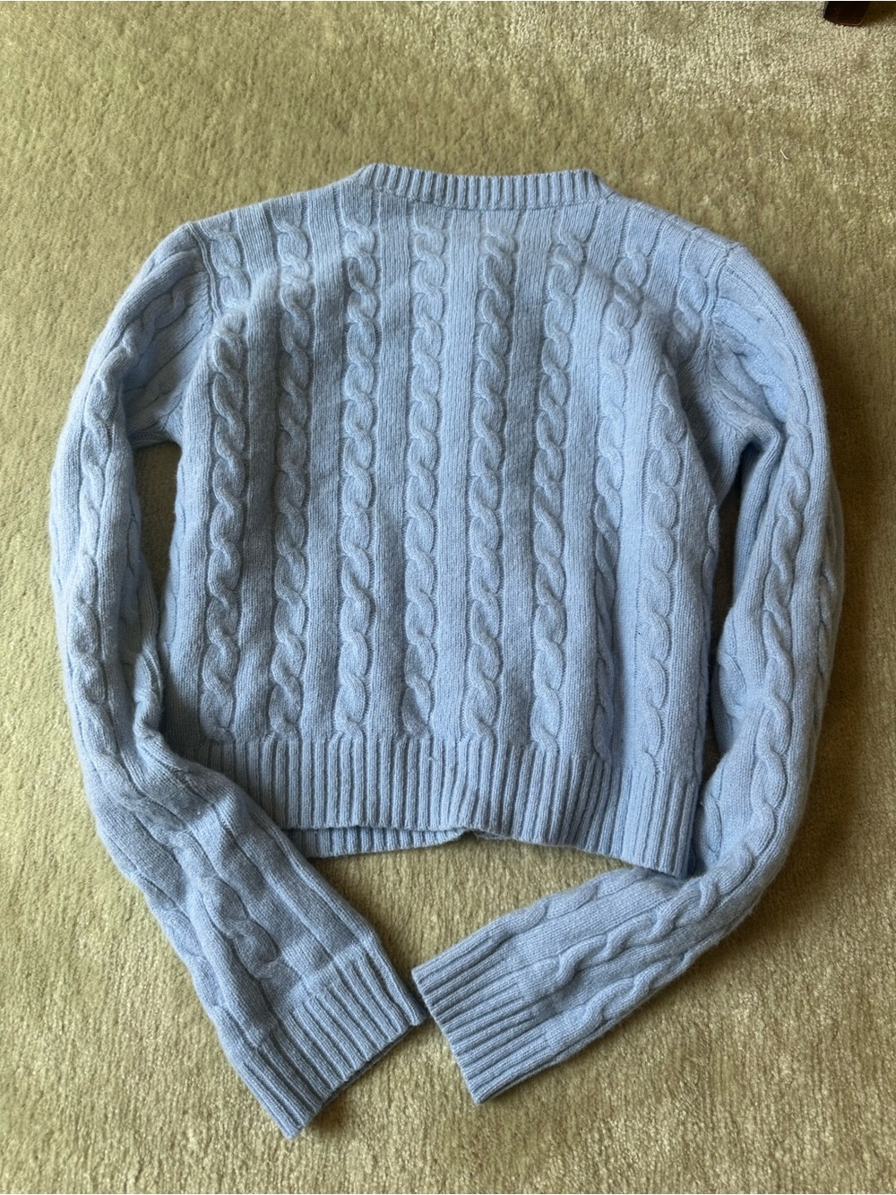 Brandy Melville Blue Cable-Knit Cardigan - Picture 3 of 5